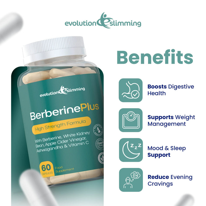 Berberine Plus  – Fast-Acting Metabolic Support - 60 Capsules Evolution Slimming