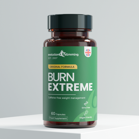 Suplemento para bajar de peso Burn Extreme de alta potencia: sin cafeína y vegetariano. 