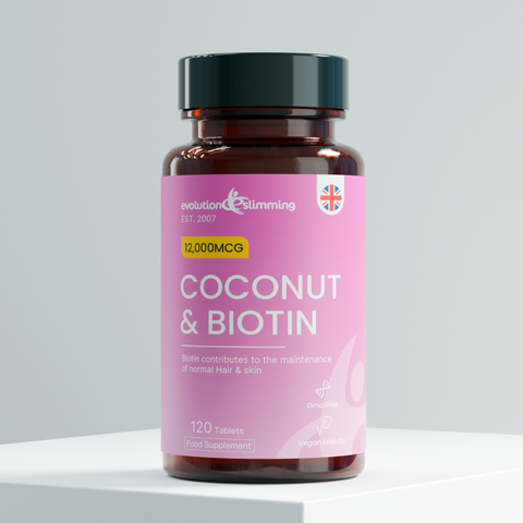 Comprimidos de aceite de coco y biotina