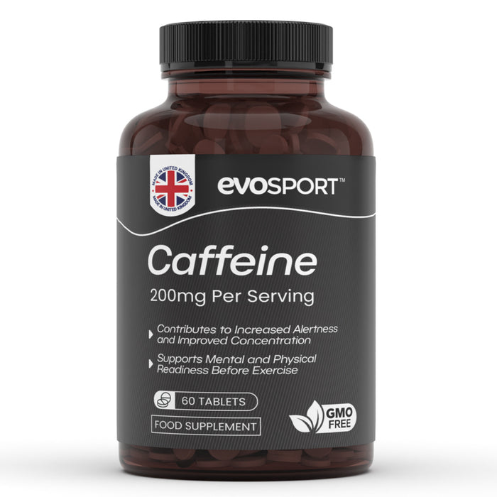 Caffeine 200mg Tablets - Energy & Focus Support - EvoSport