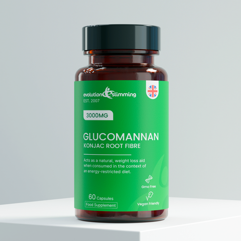Cápsulas supresoras del apetito de glucomanano más konjac