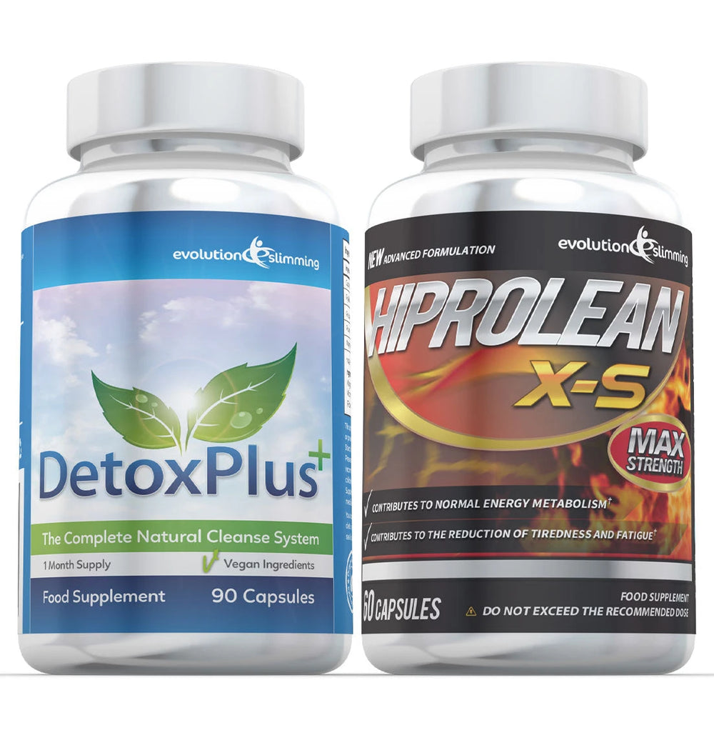 Hiprolean X-S High Strength Fat Burner & Cleanse Combo Pack Evolution Slimming