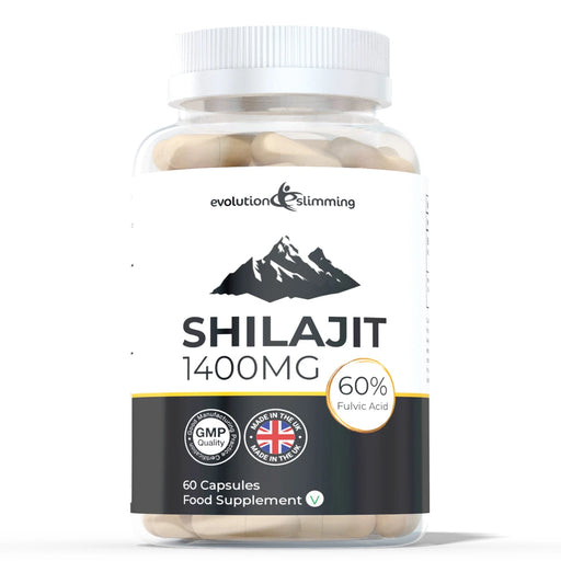 Shilajit Capsules 1400mg Shilajit with 60% Fulvic Acid High Strength Capsules - Evolution Slimming