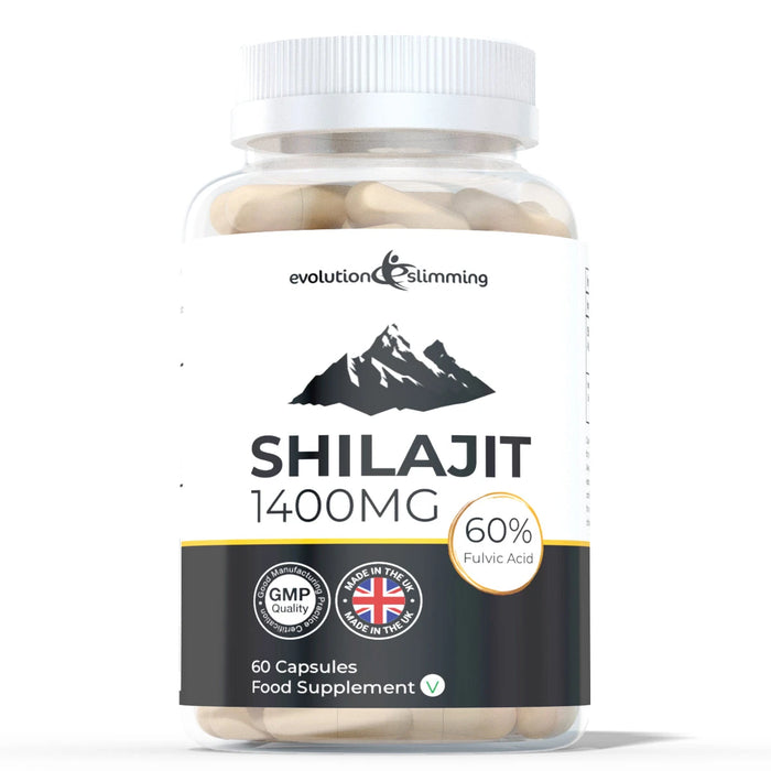 Shilajit Capsules 1400mg Shilajit with 60% Fulvic Acid High Strength Capsules - Evolution Slimming