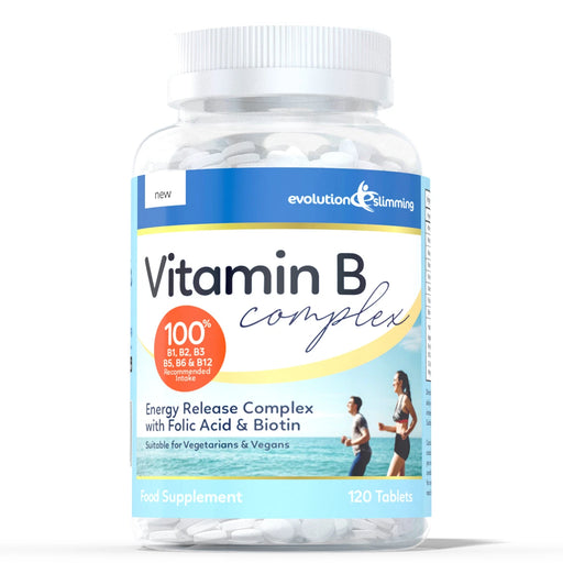 Vitamin B Complex Tablets, 100% RDA, Suitable for Vegetarians & Vegans - Evolution Slimming