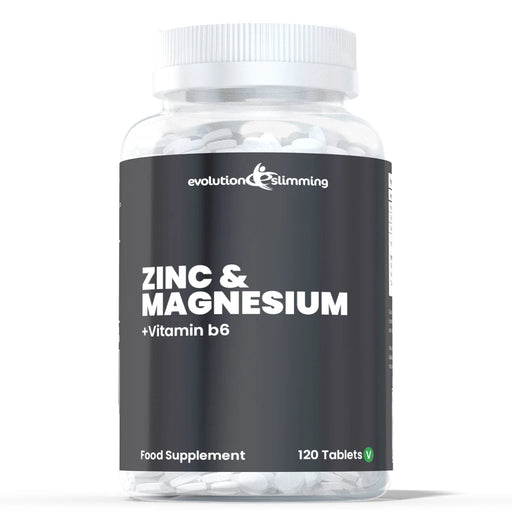 Zinc Tablets with Magnesium & Vitamin B6, Suitable for Vegans & Vegetarians Evolution Slimming