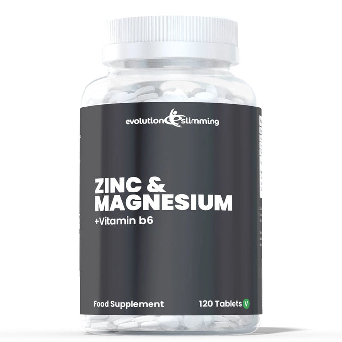 Zinc Tablets with Magnesium & Vitamin B6, Suitable for Vegans & Vegetarians Evolution Slimming