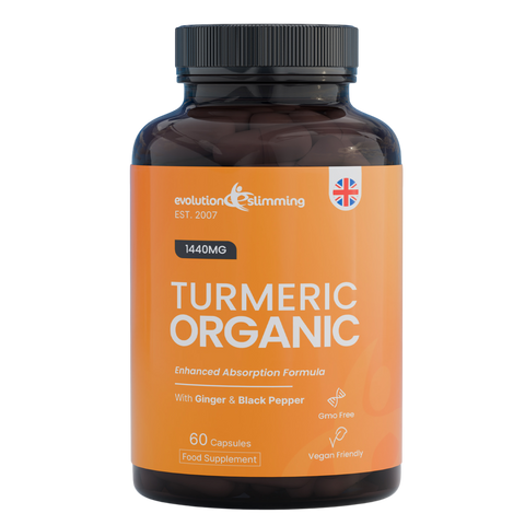 Organic Turmeric Capsules 1440mg supplement packaging