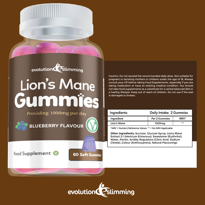 Lion's Mane Gummies - 1000MG - Vegan Friendly